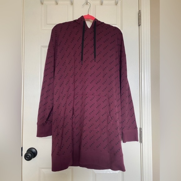 DKNY Sport Logo Hoodie Dress - Picture 3 of 7